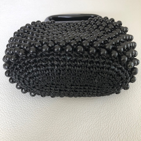 Vintage Black Bead Handbag - Picture 5 of 5